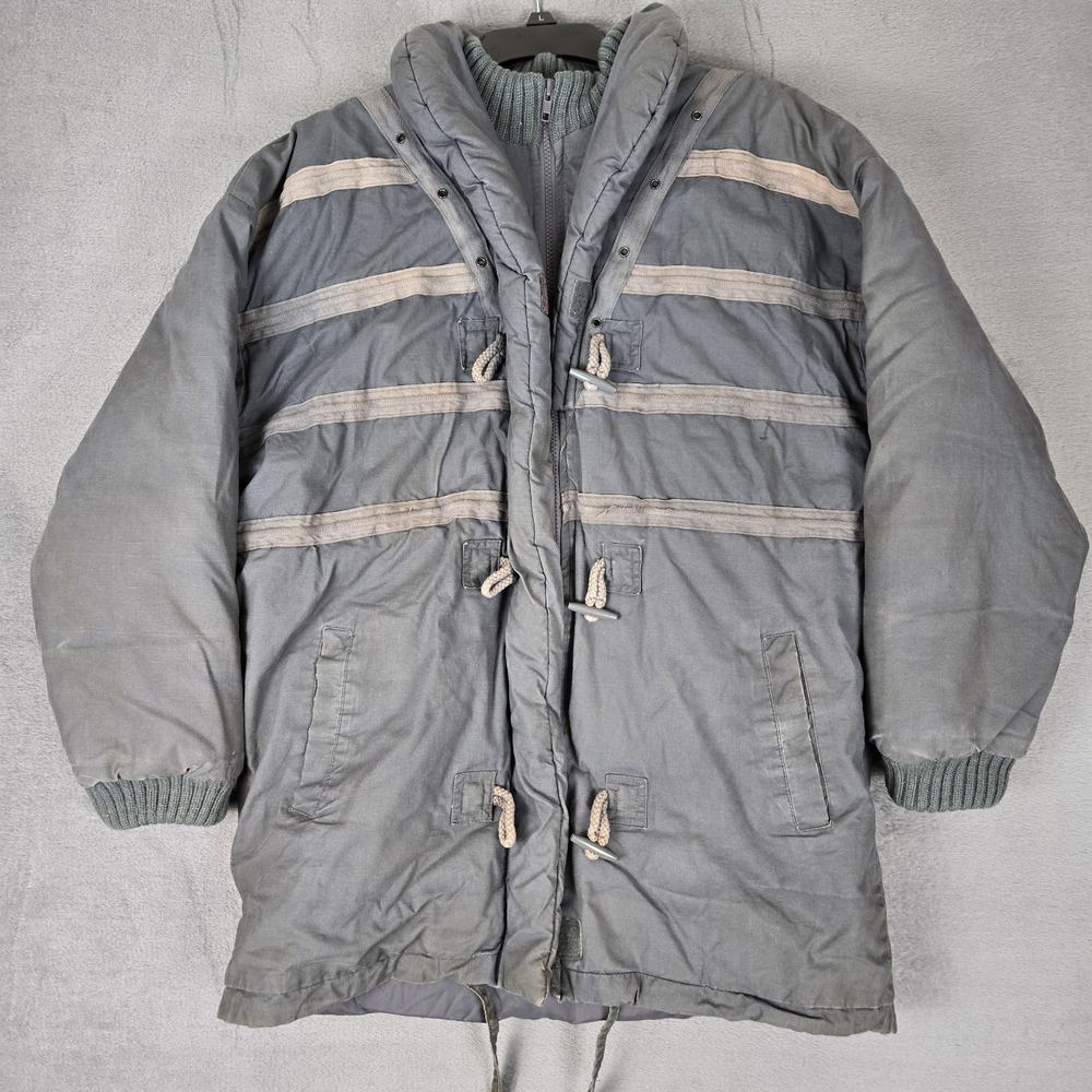 BBI Coat Mens Medium Vintage Quilted Insulated Puffer Duck‎ Down Jacket *READ
